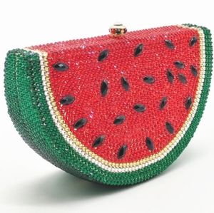 ❤️NWT Large  Crystal  Bag clutch with black "seeds"